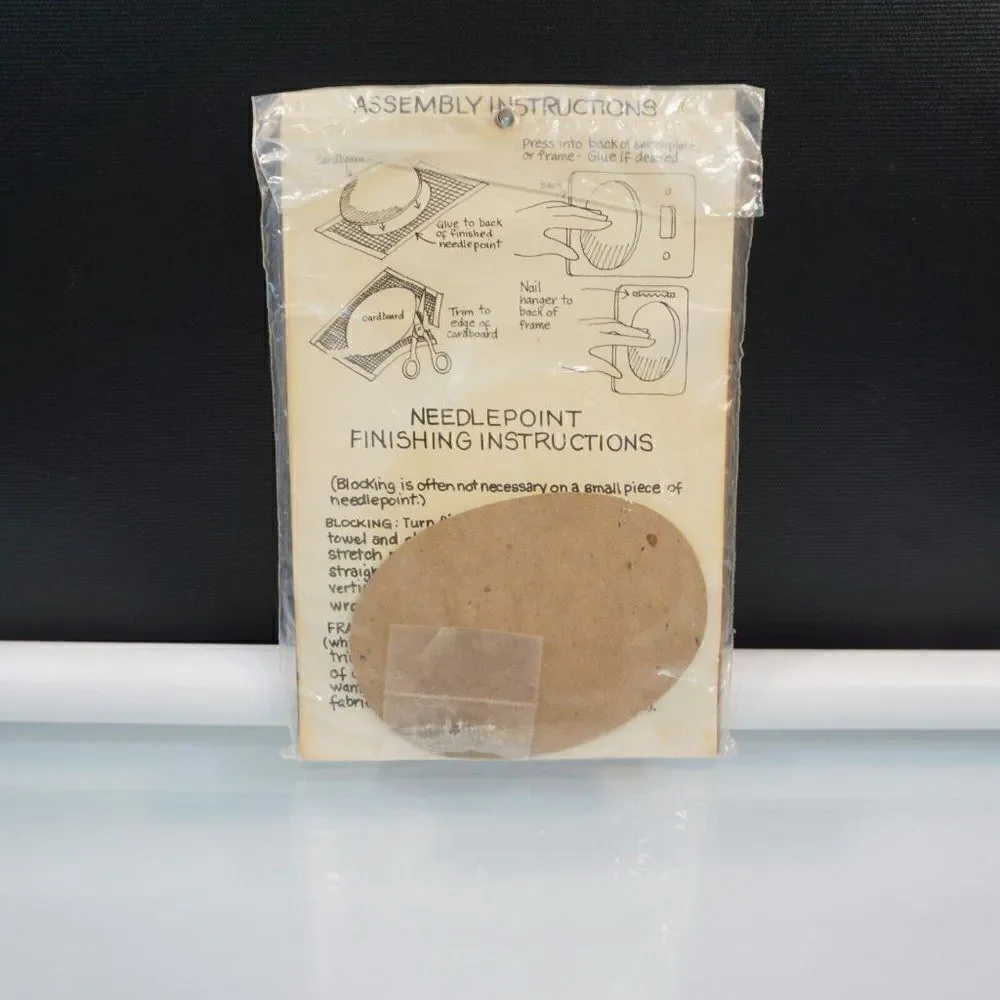 Banar Boutique Craft Frame Switch Plate Cover Wood Oval Insert for Stitchery NOS